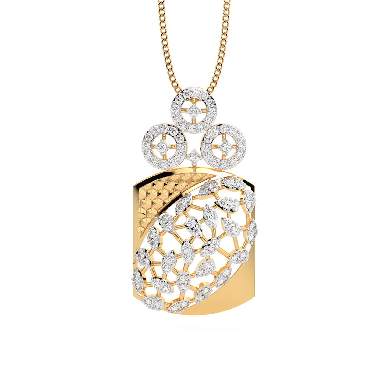 Triumph Round Diamond Office Wear Pendant